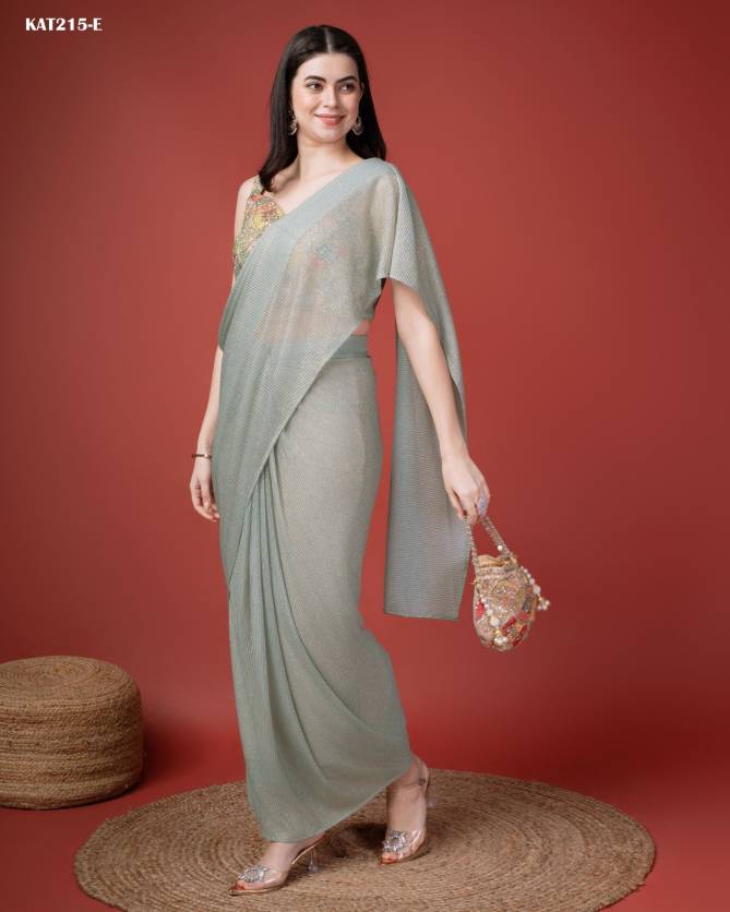 Amoha KAT215-A TO KAT215-E NX Ready To Wear Party Wear Saree Manufacturers